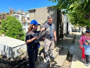 Guiatura histórica en el Cementerio de Coronel