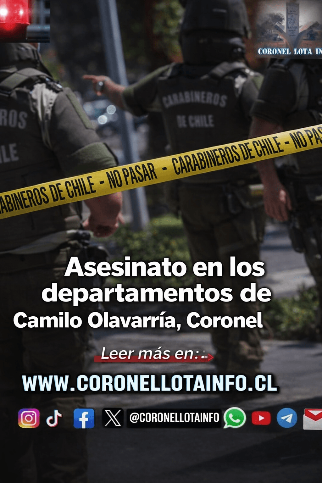 Asesinato en los departamentos Camilo  Olavarria , Coronel