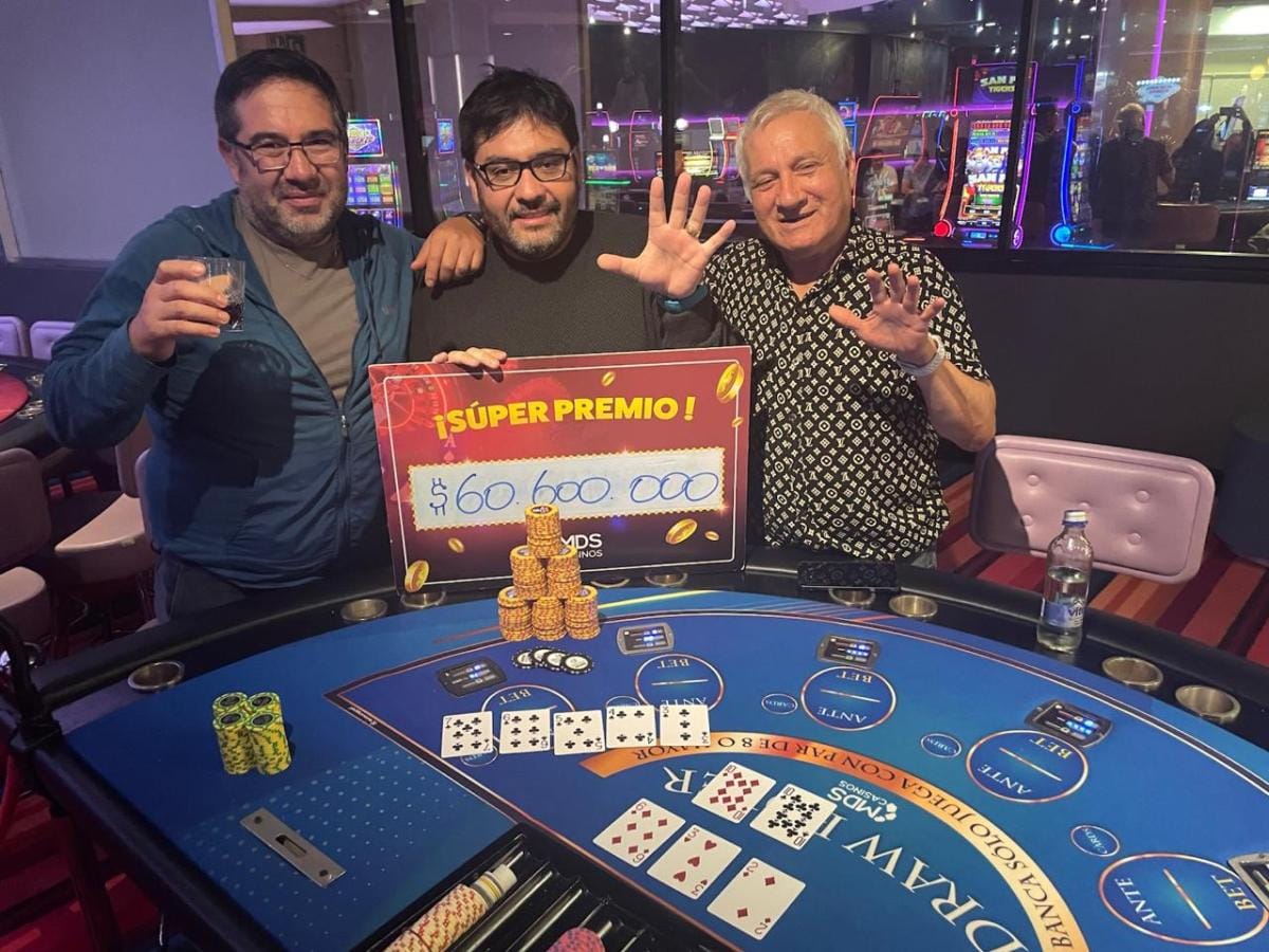 ¡Golpe de SUERTE en Casino MDS Talcahuano! CLIENTE obtiene más de  MILLONES con una Escalera de Color