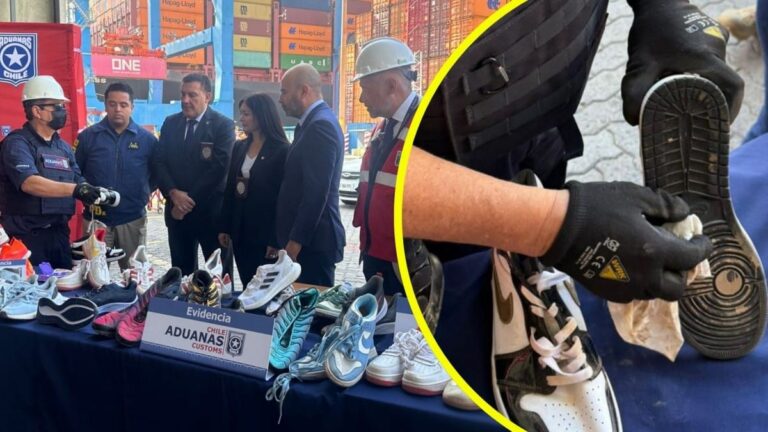 Aduanas detecta más de 16 mil zapatillas provenientes de China Estaban cubiertas con tierra para parecer usadas