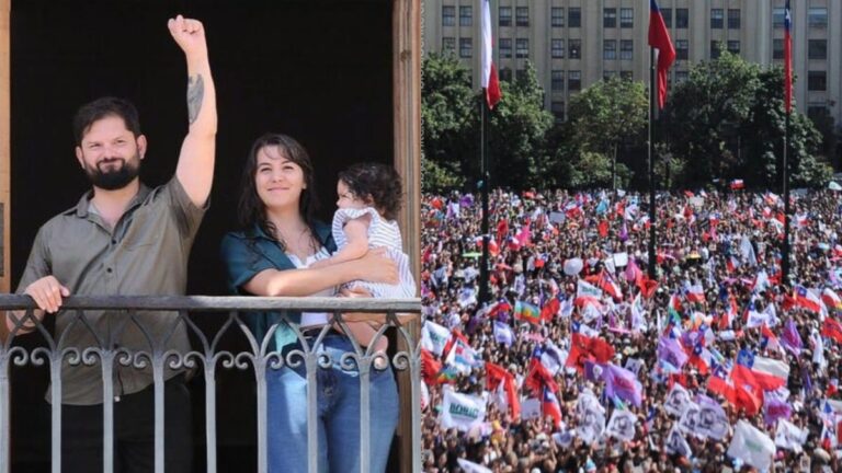 «Me VOY con la frente en ALTO y las manos LIMPIAS»: Boric en DESPEDIDA organizada por FAN CLUB frente a la MONEDA