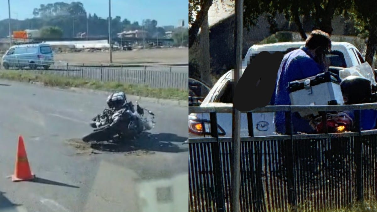 Motociclista quedó INCRUSTADO en vidrio posterior de vehículo tras ACCIDENTE en la COSTANERA, Concepción