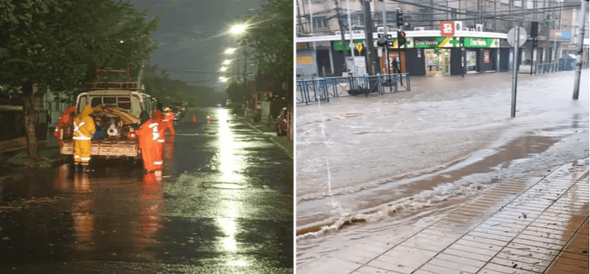 Caída de árboles, anegamientos y cortes de luz región del Bío Bío bajo Alerta Amarilla por lluvias