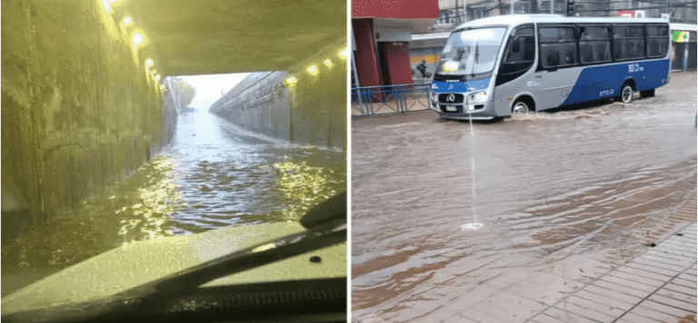 Reportan anegamientos en diversas calles y sectores del Gran Concepción por intensas precipitaciones