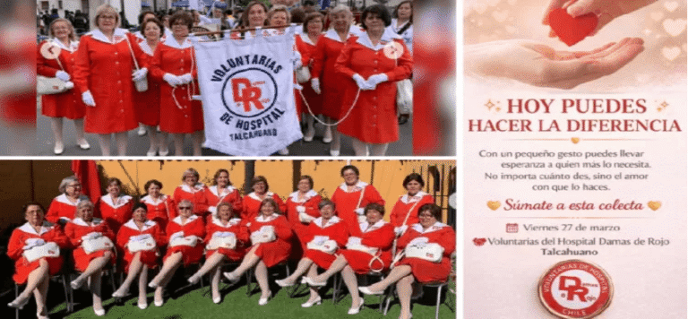 Las Damas de Rojo en Talcahuano anuncian colecta y llaman a cooperar en apoyo a los hospitalizados