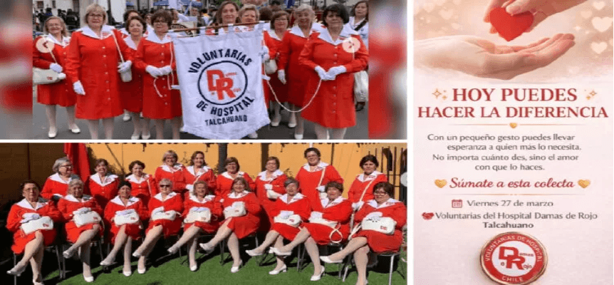 Las Damas de Rojo en Talcahuano anuncian colecta y llaman a cooperar en apoyo a los hospitalizados