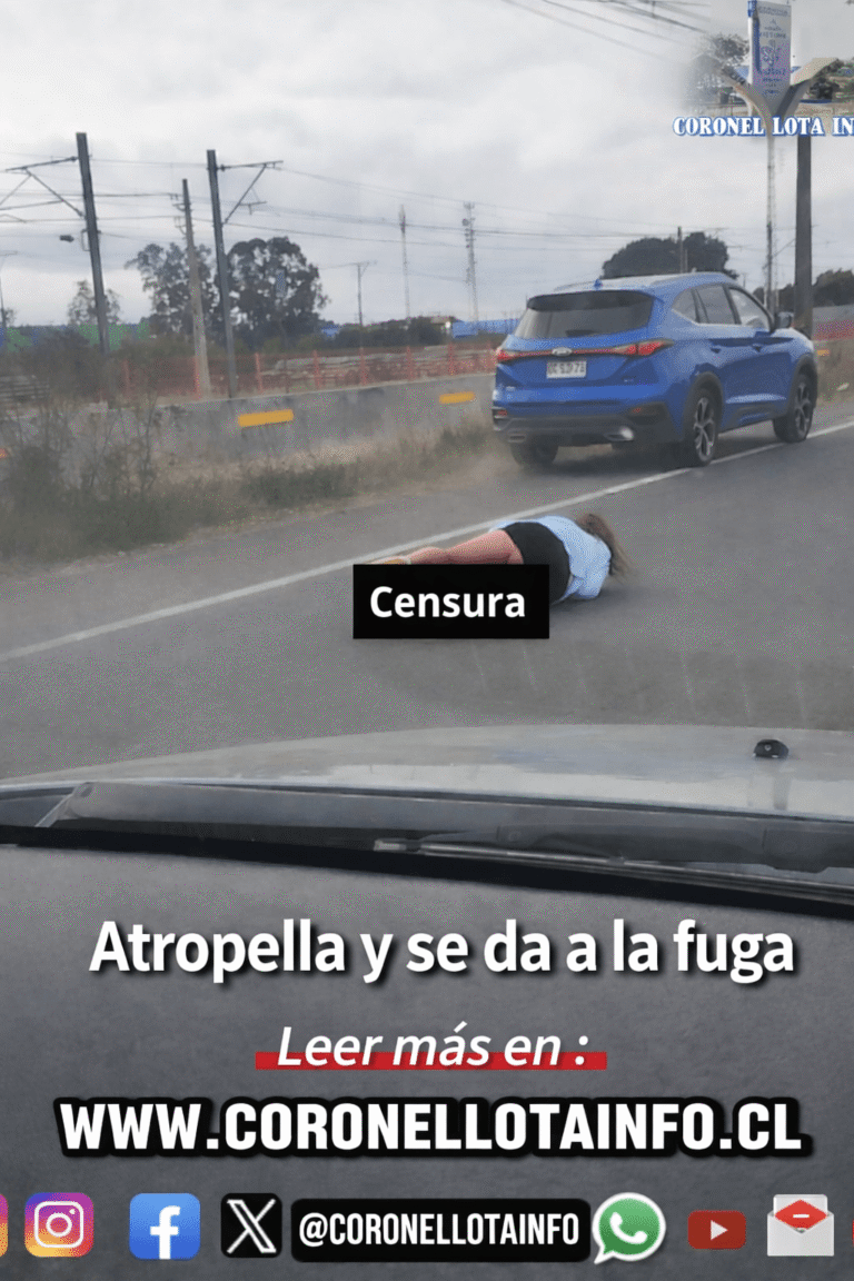 Conductora de  vehículo azul en accidente  en Coronel da su versión de los hechos .