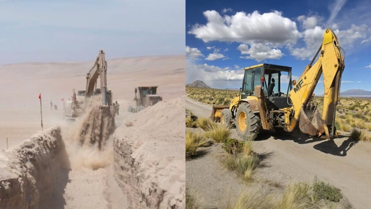 DETIENEN a Bolivianos por intentar TAPAR zanjas del plan ESCUDO FRONTERIZO con RETROEXCAVADORA