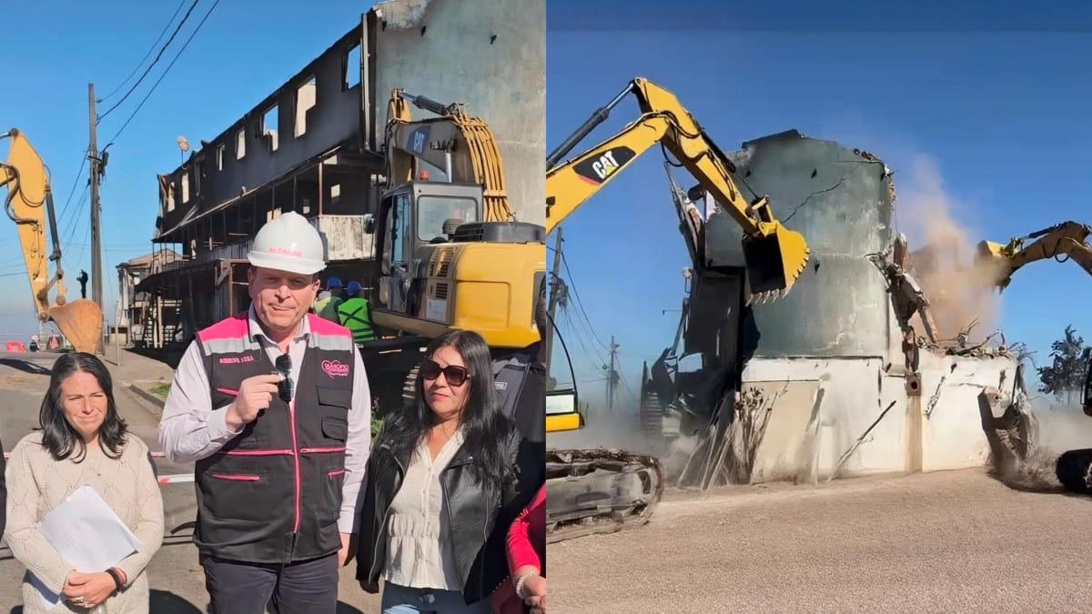 Comienza la DEMOLICIÓN en sector RÍOS DE CHILE, Lirquén, dando el inicio a la RECONSTRUCCIÓN del lugar
