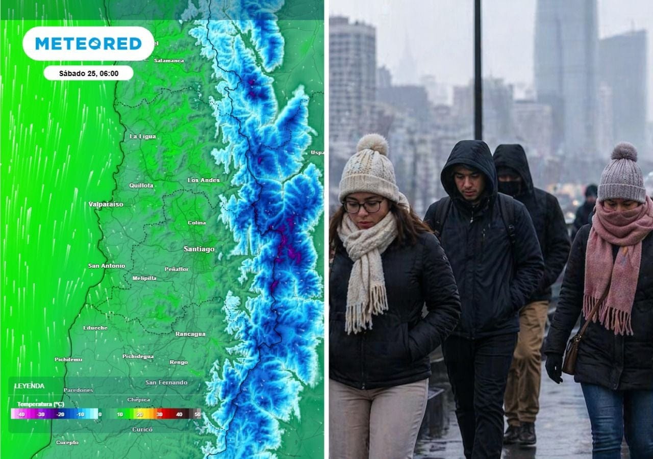 Tras la lluvia llega el frío a Santiago: el fin de semana dejará mínimas de hasta 3 °C