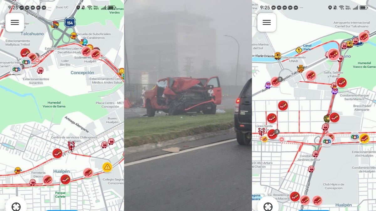 Continúa la CONGESTIÓN KILOMETRICA en el Gran Concepción tras ACCIDENTE ocurrido en la AUTOPISTA