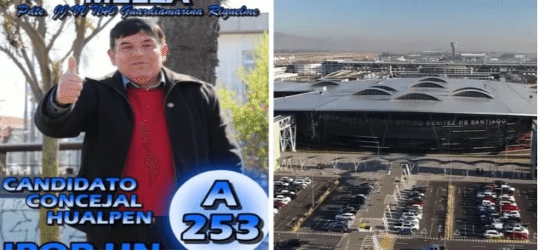 Detienen a concejal de Hualpén tras afirmar que tenía bomba en su maleta en el Aeropuerto de Santiago