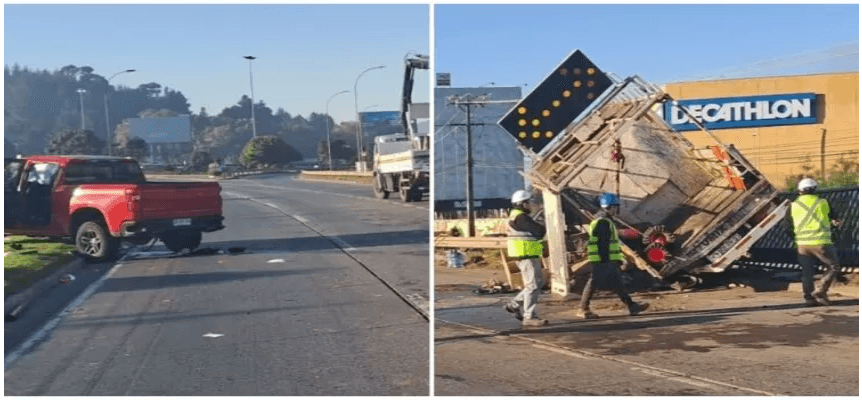Detienen a conductor tras colisión frente a Mallplaza Trébol en Concepción: tenía hálito alcohólico
