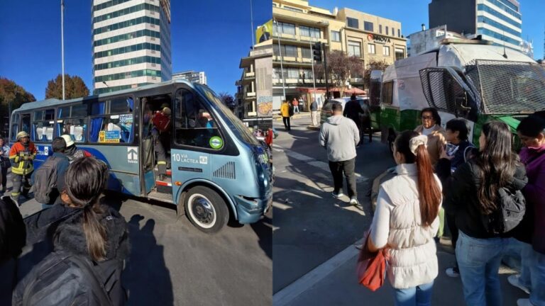 FOTOS: COLISIÓN de Microbús con RETÉN de Carabineros deja múltiples HERIDOS en pleno CENTRO de Concepción