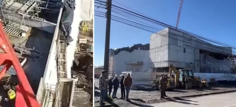 Trabajador se SUBE a GRÚA por SUELDOS IMPAGOS en obras de CESFAM