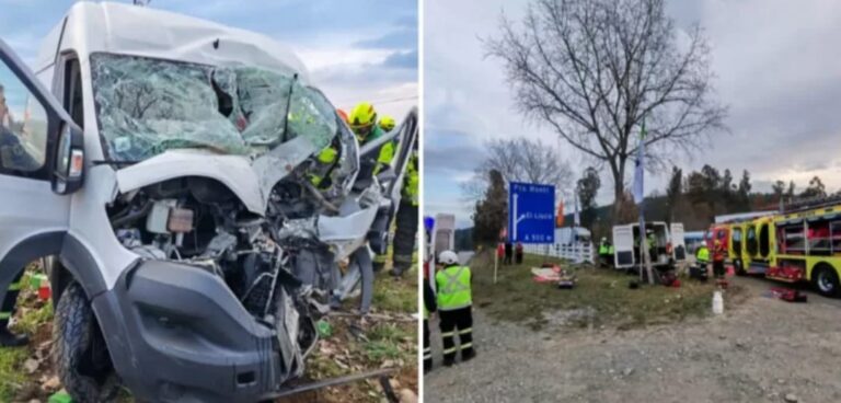 TRAGEDIA en Ruta 5 sur: UN MUERTO Y DOS ATRAPADOS tras violento CHOQUE de furgón