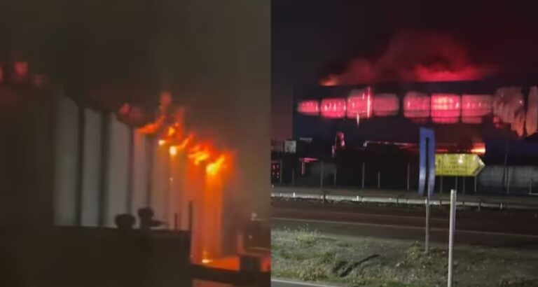 INCENDIO en FRIGORÍFICO  se reactiva tras MÁS DE 10 HORAS DE COMBATE: autoridades ALERTAN por PRESENCIA DE HUMO