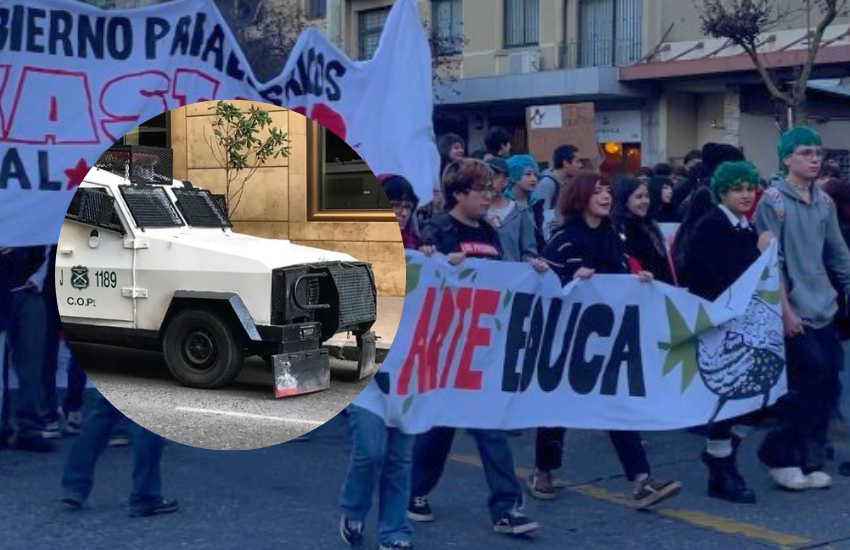 ¿Qué pasó tras la marcha estudiantil en Concepción? Carabineros se autodenunció tras incidente con carro policial