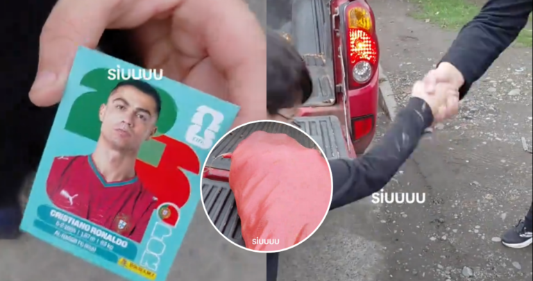 ¿Trato justo? Niño cambia lámina de Cristiano Ronaldo por un saco de papas y se vuelve viral