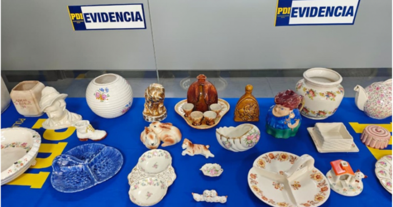 Rescatan 32 piezas de cerámica patrimonial de Lota que se vendían ilegalmente en internet