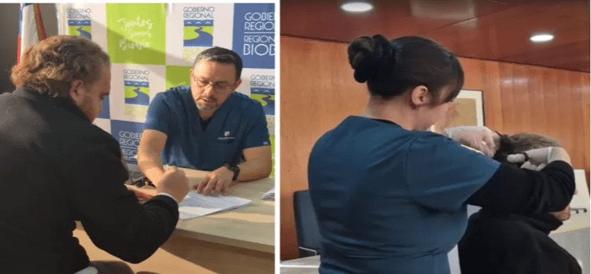 Gobernador y otros 39 funcionarios del GORE Bío Bío se someten a test de drogas con muestra de pelo
