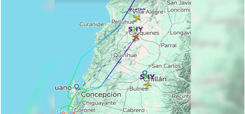 Vuelo de SKY no pudo aterrizar en Concepción debido a fuerte viento: fue devuelto a Santiago