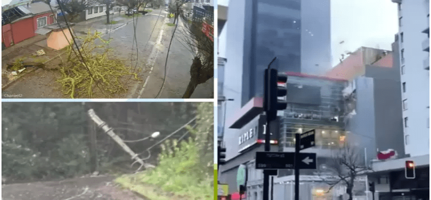 VIDEOS | Caída de árboles, cortes de tránsito y daños en mall deja sistema frontal en Gran Concepción