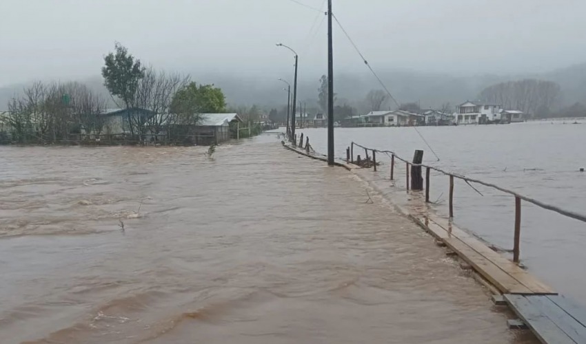 Declaran Alerta Roja en Arauco por desborde del Río Pichilo