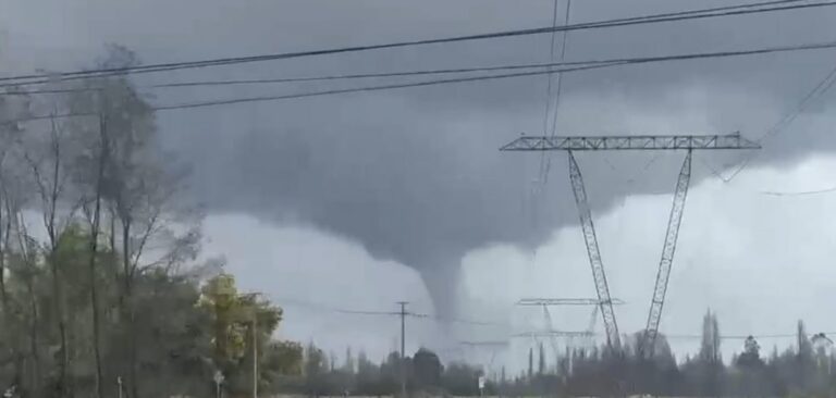 Tres tornados o uno con efecto “Skipping”: DMC analiza fenómeno registrado en Ñuble