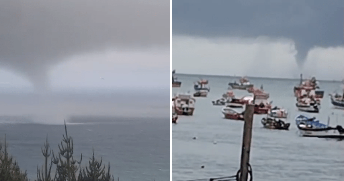 VIDEOS  Reportan avistamientos de trombas marinas en las costas de Ñuble y Bío Bío