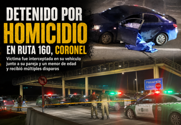 Hombre de 30 años es detenido por homicidio ocurrido en la Ruta 160 de Coronel