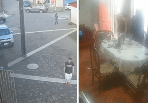 Adulto mayor fue pateado y lanzado al suelo por delincuente en Coronel le robó  mil y 2 celulares