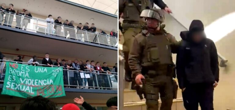 PROTESTA en COLEGIO termina con INTENTO de LINCHAMIENTO a escolares ACUSADOS de crear FOTOS FALSAS con IA
