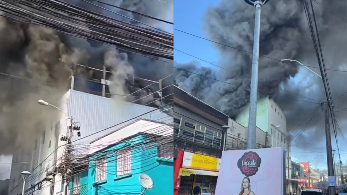 INCENDIO afecta a la CASA de CULTURA de CORONEL, bomberos de varias COMUNAS trabajan en el lugar