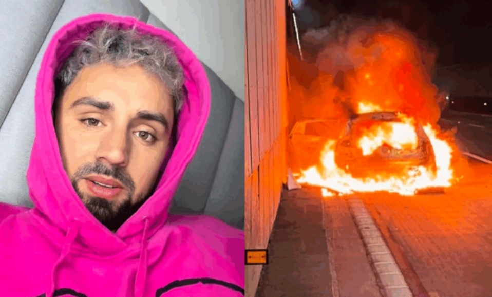 Momentos de TERROR vivió exchico reality tras INCENDIARSE su AUTO mientras circulaba por la AUTOPISTA